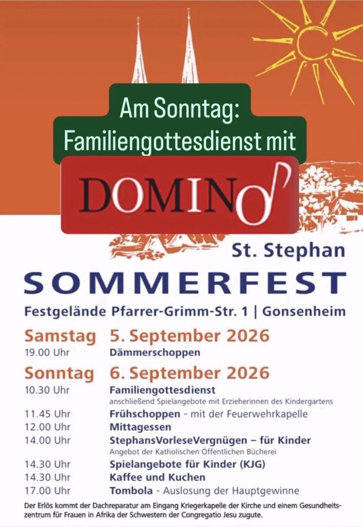 Sommerfest von St. Stephan – Familiengottesdienst mit DOMINO